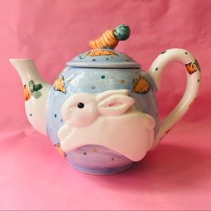 Vintage hand painted porcelain tea pot